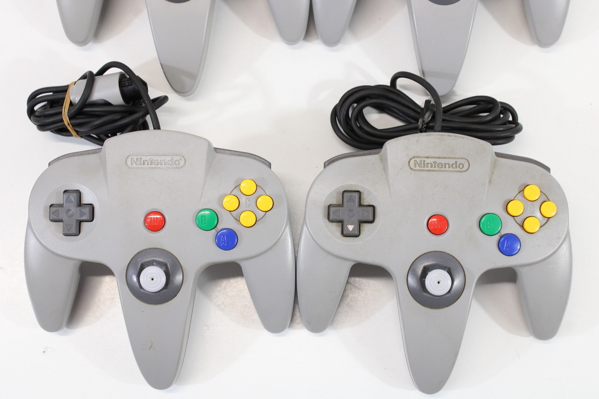 Lot of 4 Official Nintendo 64 Controller Loose Stick (UNTESTED AS IS) N64