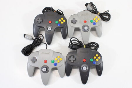 Lot of 4 Official Nintendo 64 Controller Loose Stick (UNTESTED AS IS) N64