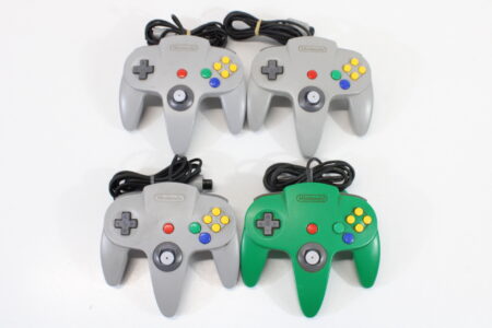 Lot of 4 Official Nintendo 64 Controller Loose Stick (UNTESTED AS IS) N64