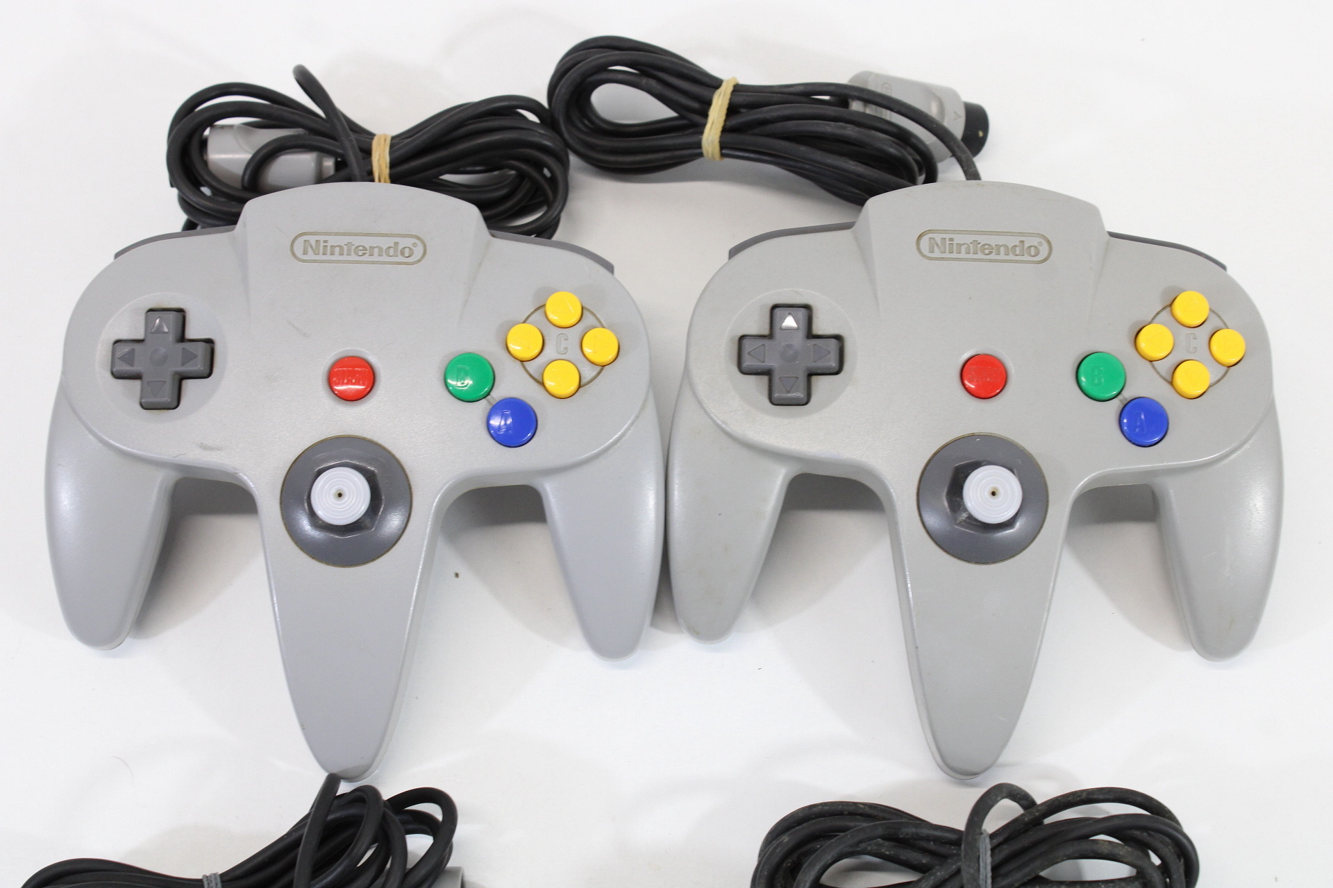 Lot of 4 Official Nintendo 64 Controller Loose Stick (UNTESTED AS IS) N64