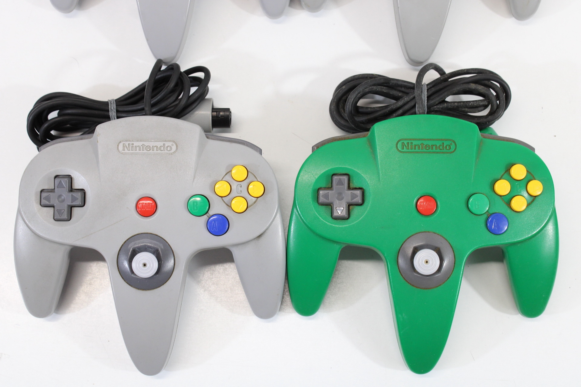 Lot of 4 Official Nintendo 64 Controller Loose Stick (UNTESTED AS IS) N64