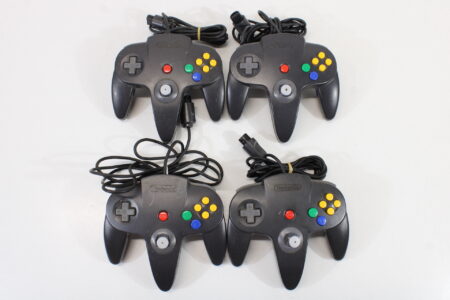 Lot of 4 Official Nintendo 64 Controller Loose Stick (UNTESTED AS IS) N64