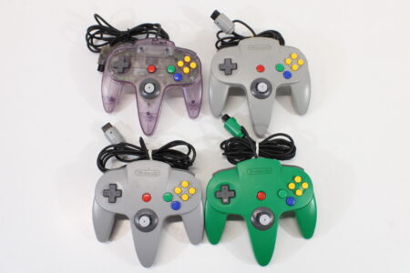 Lot of 4 Official Nintendo 64 Controller Loose Stick (UNTESTED AS IS) N64