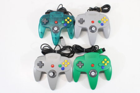 Lot of 4 Official Nintendo 64 Controller Loose Stick (UNTESTED AS IS) N64