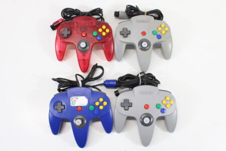 Lot of 4 Official Nintendo 64 Controller Loose Stick (UNTESTED AS IS) N64