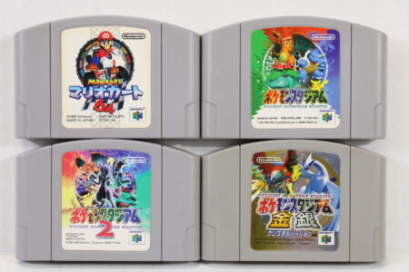Lot of 4 Mario Kart 64 Pokemon Stadium 1 2 Gold Silver (B) Nintendo 64 N64