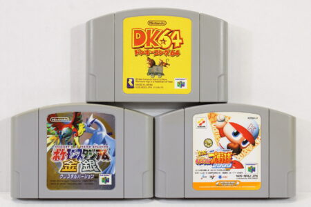 Lot of 3 Donkey Kong 64 Pokemon Stadium Gold Silver Jikkyou Baseball 2000 (C Discolored) Nintendo 64 N64