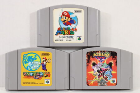 Lot of 3 Super Mario 64 Mario Tennis Custom Robo v2 (C Cosmetic Wear) Nintendo 64 N64