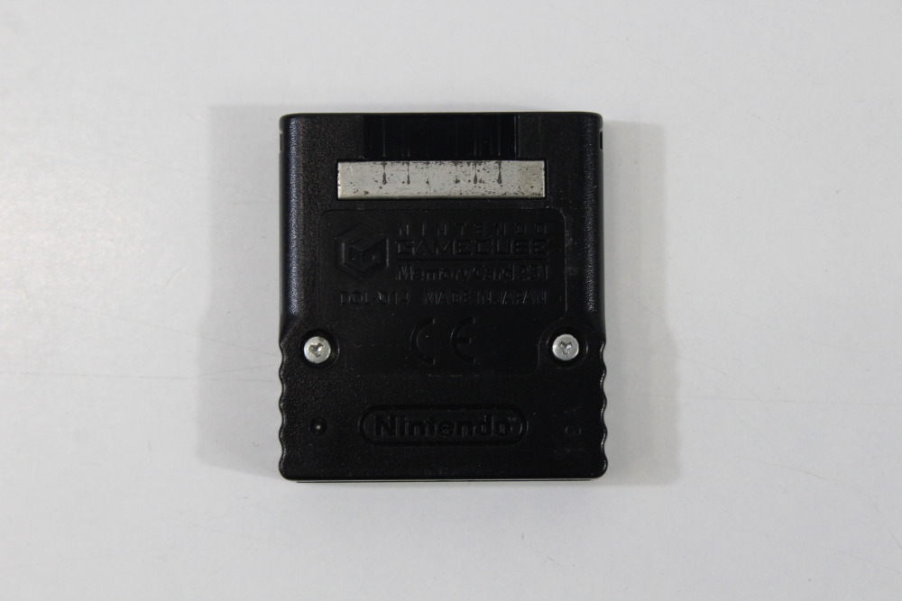 Official Nintendo GameCube Black Memory Card 251 Blocks OEM DOL-014 (A)