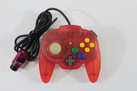 Hori Pad Mini Nintendo 64 Controller Clear Tropical Red N64 (C Discolored)