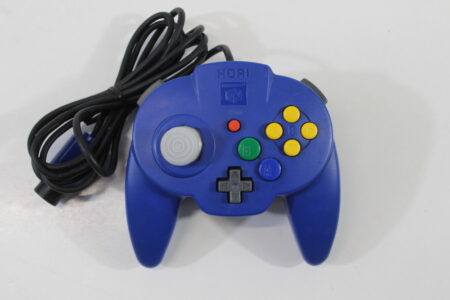 Hori Pad Mini Nintendo 64 Controller Blue N64  Slightly Loose Stick Cord Damage (C)