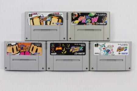 Lot of 5 Super Bomberman 1 2 3 4 Panic Bomber World (B) Nintendo Super Famicom SFC