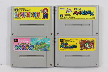 Lot of 4 Super Mario World Picross Collection / All-Stars Yoshi's Island (B) Nintendo Super Famicom SFC