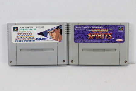 Lot of 2 World Heroes & Samurai Spirits / Shodown (C) Nintendo Super Famicom SFC