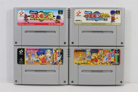Lot of 4 Ganbare Goemon 1 2 3 Kira Kira Dochu Mystical Ninja (B) Nintendo Super Famicom SFC