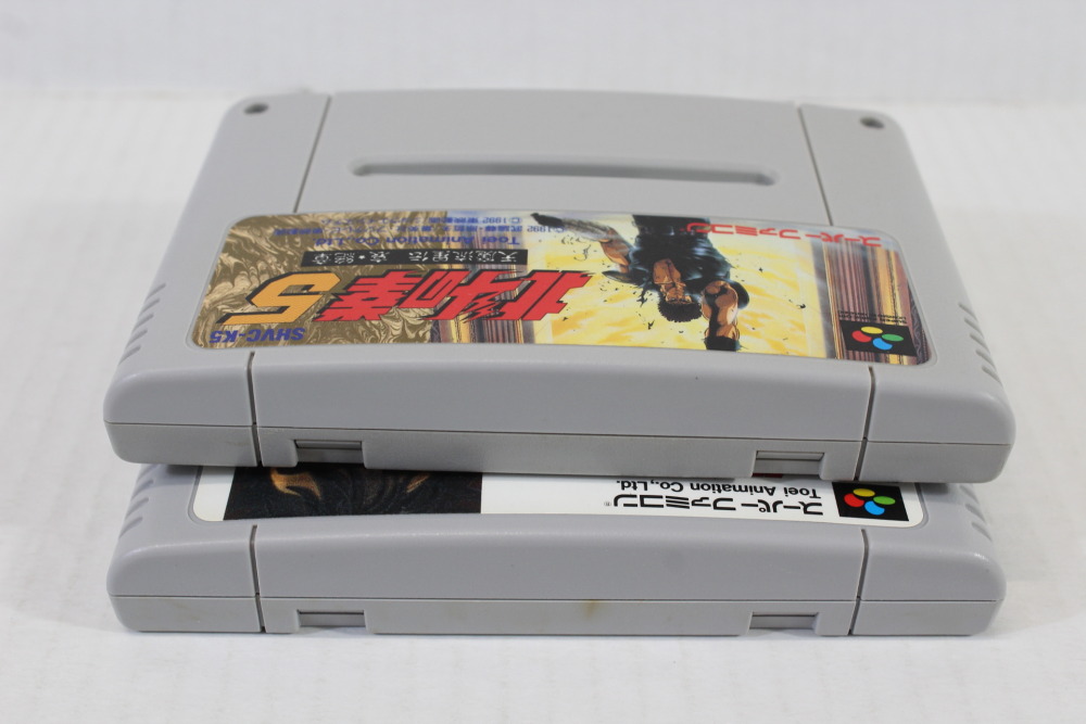 Lot of 2 Hokuto no Ken 5 6 Fist of the North Star (B) Nintendo Super Famicom SFC