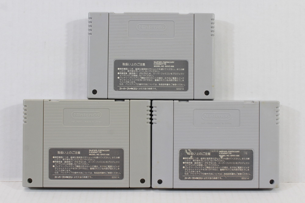 Lot of 3 Fatal Fury 1 2 Special Garou Densetsu (B) Nintendo Super Famicom SFC