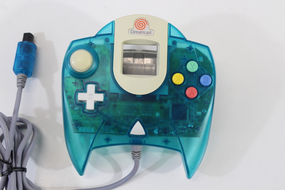 SEGA Dreamcast Controller Pad Clear Aqua Blue HKT-7700 DC (B) SEGA Dreamcast DC