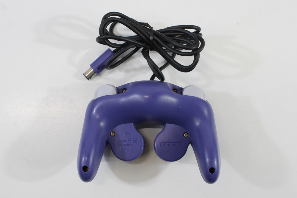 Nintendo GameCube Clear Purple Console & Controller AC Adapter AV Cable Memory Card GC Play US Region Games (B)