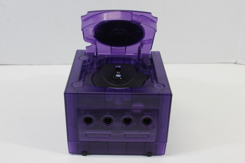 Nintendo GameCube Clear Purple Console & Controller AC Adapter AV Cable Memory Card GC Play US Region Games (B)