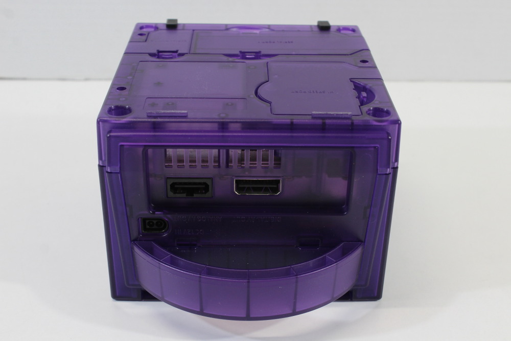 Nintendo GameCube Clear Purple Console & Controller AC Adapter AV Cable Memory Card GC Play US Region Games (B)