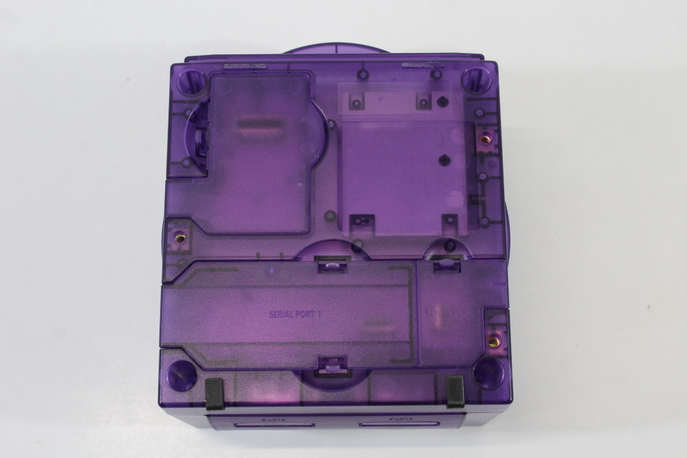 Nintendo GameCube Clear Purple Console & Controller AC Adapter AV Cable Memory Card GC Play US Region Games (B)