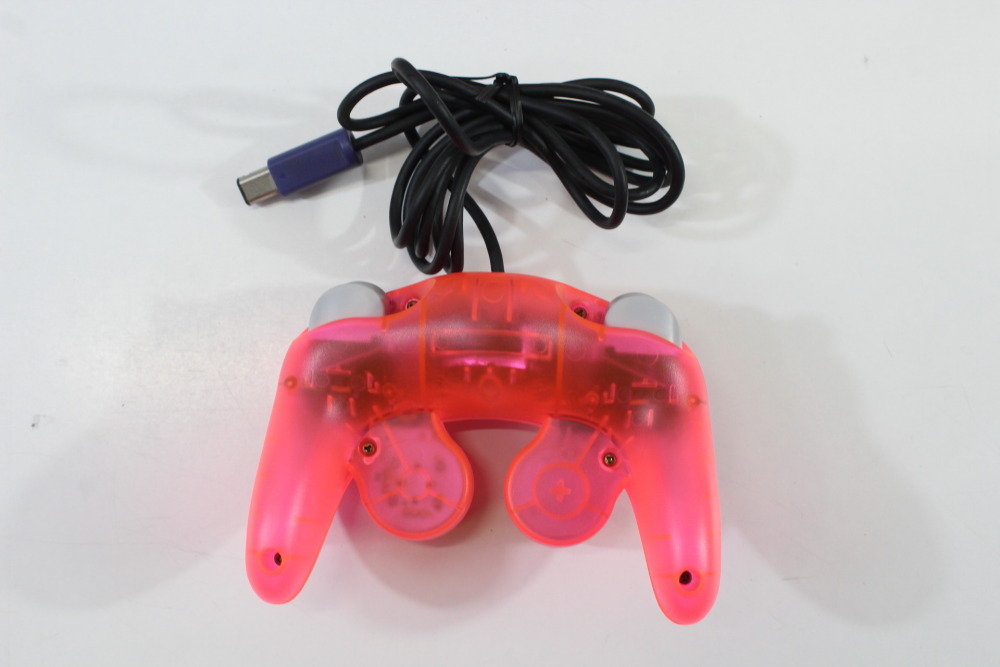Nintendo GameCube Pastel Pink Console & Controller AC Adapter AV Cable Memory Card GC Play US Region Games (B)