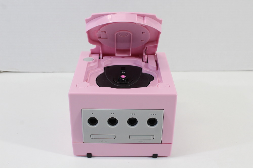 Nintendo GameCube Pastel Pink Console & Controller AC Adapter AV Cable Memory Card GC Play US Region Games (B)