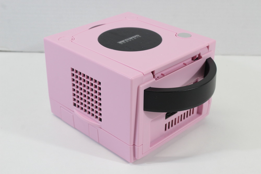 Nintendo GameCube Pastel Pink Console & Controller AC Adapter AV Cable Memory Card GC Play US Region Games (B)