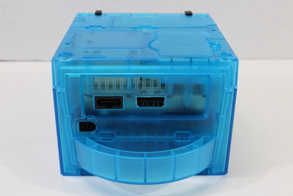 Nintendo GameCube Clear Ice Blue Console & Controller AC Adapter AV Cable Memory Card GC Play US Region Games (B)