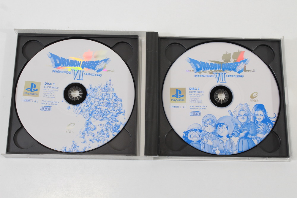Lot of 2 Dragon Quest IV 4 & VII 7 CIB (B) SONY PlayStation 1 PS1