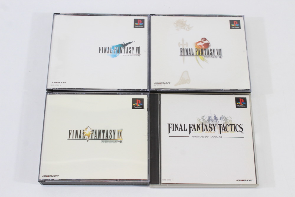 Lot of 4 Final Fantasy 7 8 9 VII VIII IX Tactics (B) SONY PlayStation 1 PS1
