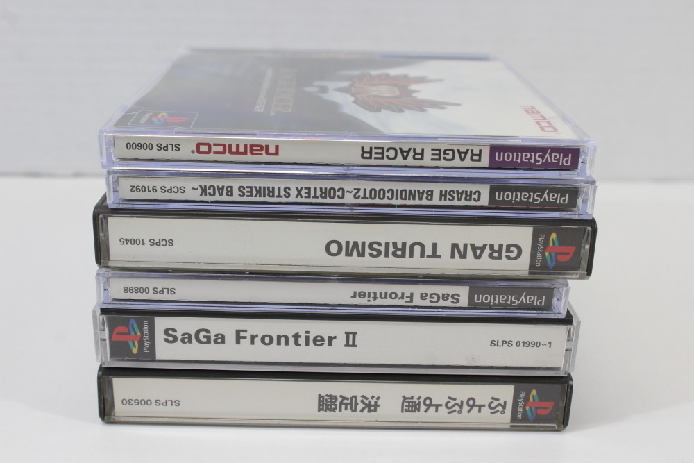 Lot of 6 Gran Turismo Rage Racer Saga Frontier 1 & II 2 Crash Bandicoot 2 Puyo Puyo 2 (B) SONY PlayStation 1 PS1