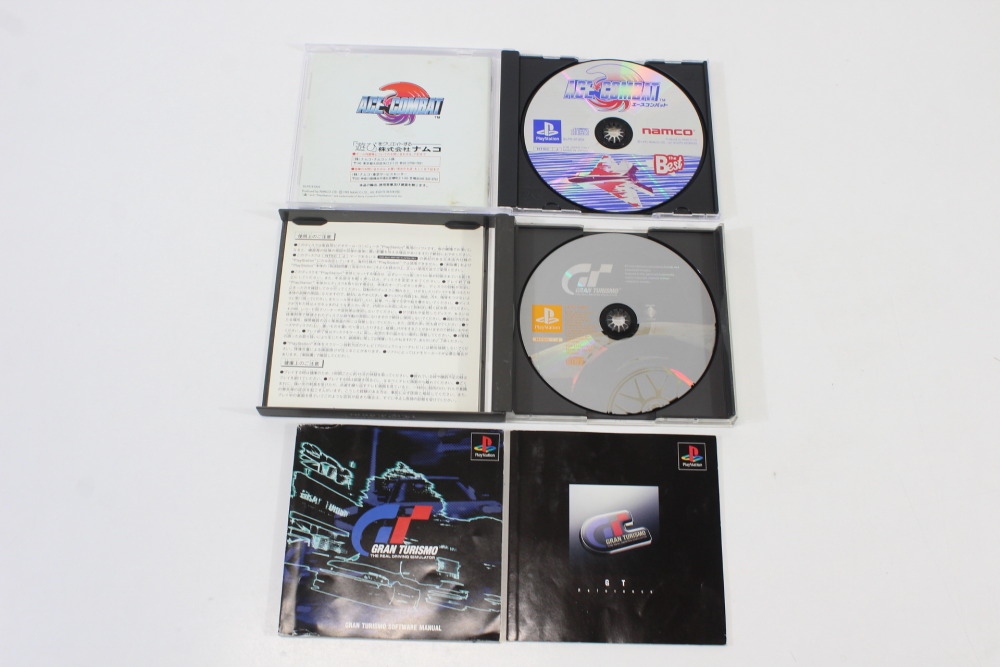 Lot of 5 Gran Turismo Ace Combat BassRise Lode Runner Mobile Suit Gundam (B) SONY PlayStation 1 PS1