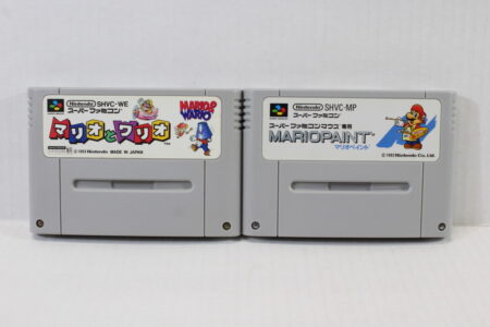 Lot of 2 Mario & Wario / Mario Paint (B) Nintendo Super Famicom SFC