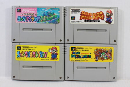 Lot of 4 Super Mario RPG World Collection / All-Stars Yoshi's Island (B) Nintendo Super Famicom SFC