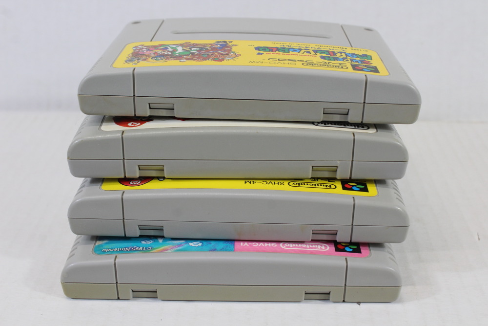 Lot of 4 Super Mario RPG World Collection / All-Stars Yoshi's Island (B) Nintendo Super Famicom SFC