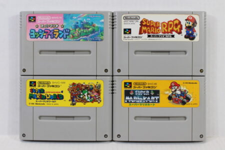 Lot of 4 Super Mario RPG World Kart Yoshi's Island (B) Nintendo Super Famicom SFC