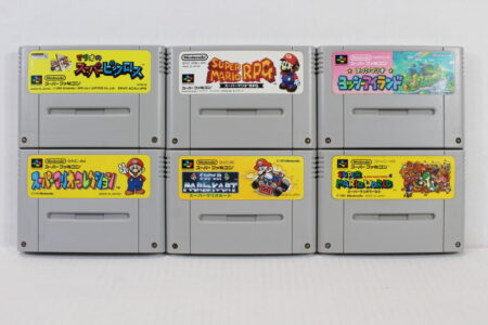 Lot of 6 Super Mario Kart World RPG Collection / All-Stars Yoshi's Island Picross (B) Nintendo Super Famicom SFC