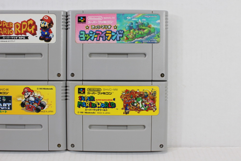 Lot of 6 Super Mario Kart World RPG Collection / All-Stars Yoshi's Island Picross (B) Nintendo Super Famicom SFC