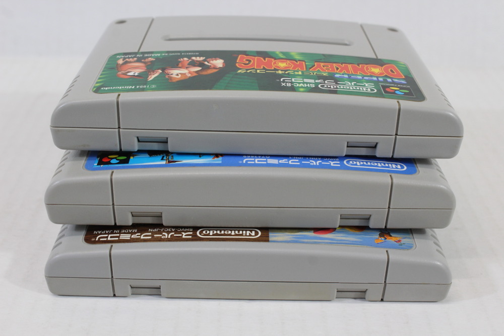 Lot of 3 Super Donkey Kong Country 1 2 3 (B) Nintendo Super Famicom SFC