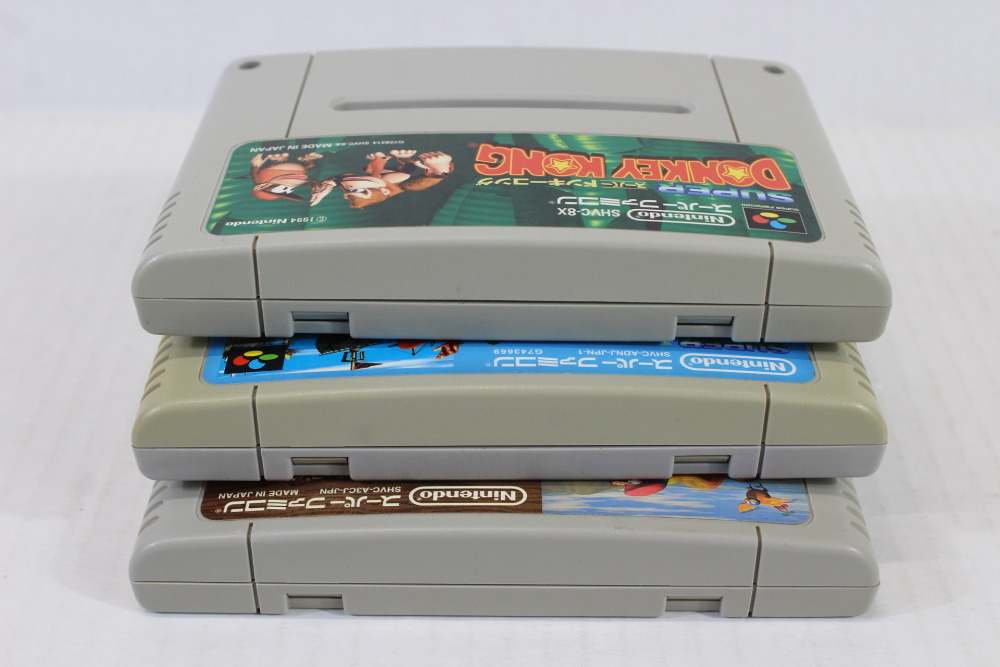 Lot of 3 Super Donkey Kong Country 1 2 3 (B) Nintendo Super Famicom SFC