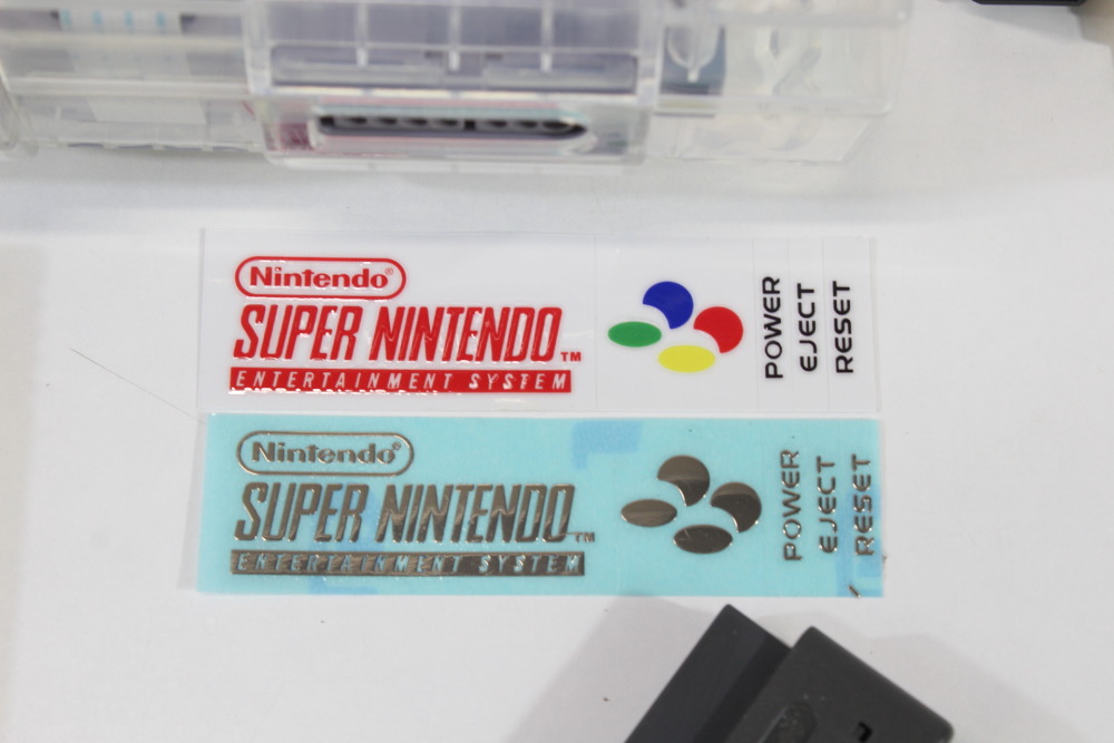 Super Nintendo Console Transparent Crystal Clear AC AV Super Famicom Conversion Plays NTSC-U/C & NTSC-J & Controller x1 Game x2 (A) Super Nintendo SNES Super Famicom SFC