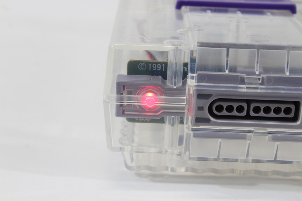 Super Nintendo Console Transparent Crystal Clear AC AV Super Famicom Conversion Plays NTSC-U/C & NTSC-J & Controller x1 Game x2 (A) Super Nintendo SNES Super Famicom SFC