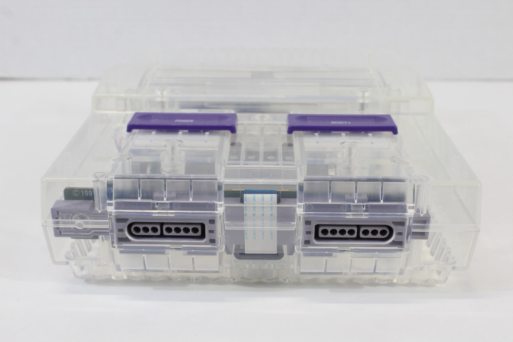 Super Nintendo Console Transparent Crystal Clear AC AV Super Famicom Conversion Plays NTSC-U/C & NTSC-J & Controller x1 Game x2 (A) Super Nintendo SNES Super Famicom SFC