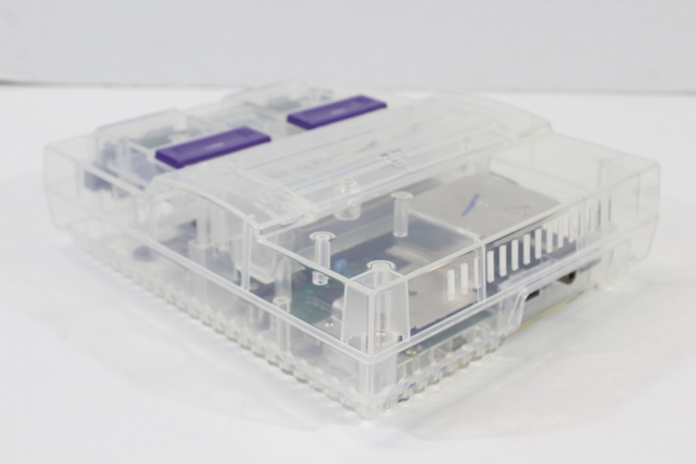 Super Nintendo Console Transparent Crystal Clear AC AV Super Famicom Conversion Plays NTSC-U/C & NTSC-J & Controller x1 Game x2 (A) Super Nintendo SNES Super Famicom SFC