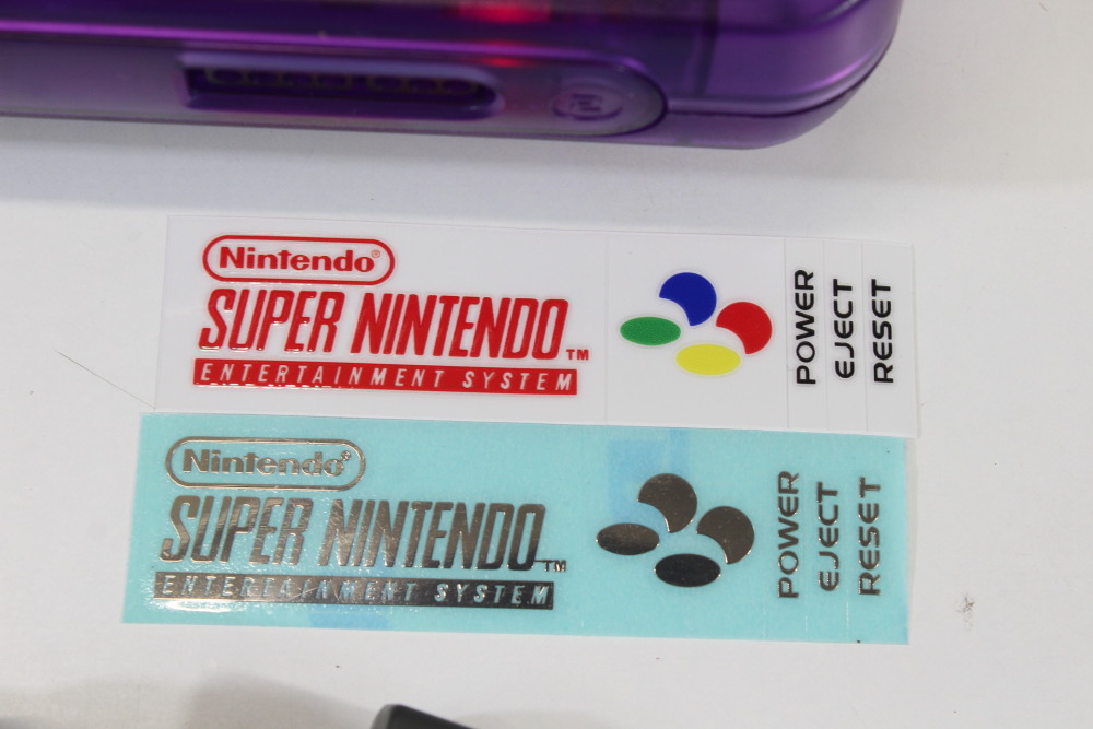 Super Famicom Console Transparent Clear Purple AC AV NTSC-J / NTSC-U/C Red LED & Controller x1 Game x2 (A) Super Nintendo SNES Super Famicom SFC