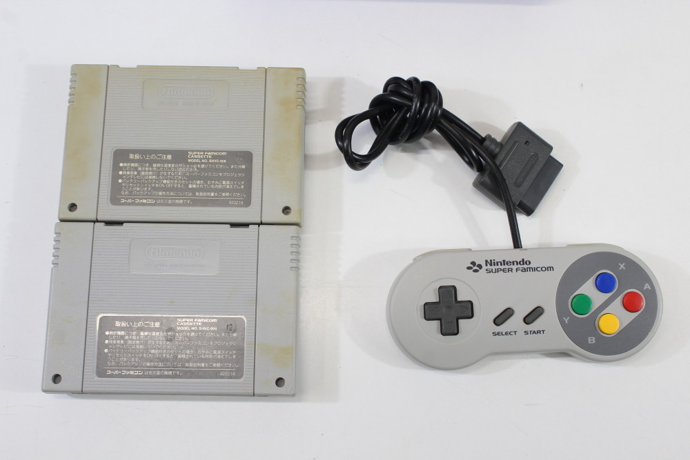 Super Famicom Console Transparent Clear Purple AC AV NTSC-J / NTSC-U/C Red LED & Controller x1 Game x2 (A) Super Nintendo SNES Super Famicom SFC