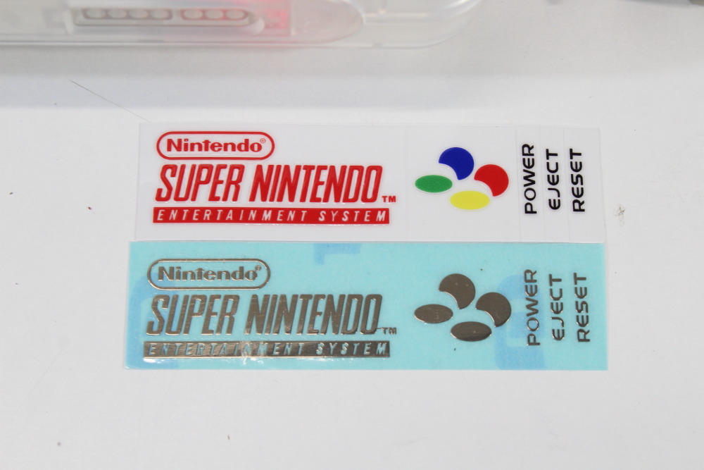 Super Famicom Console Transparent Clear White AC AV NTSC-J / NTSC-U/C Red LED & Controller x1 Game x2 (A) Super Nintendo SNES Super Famicom SFC