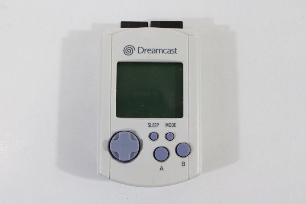 Official SEGA Dreamcast Visual Memory Unit White W/ New Battery VMU HKT-7000 VMU (B)